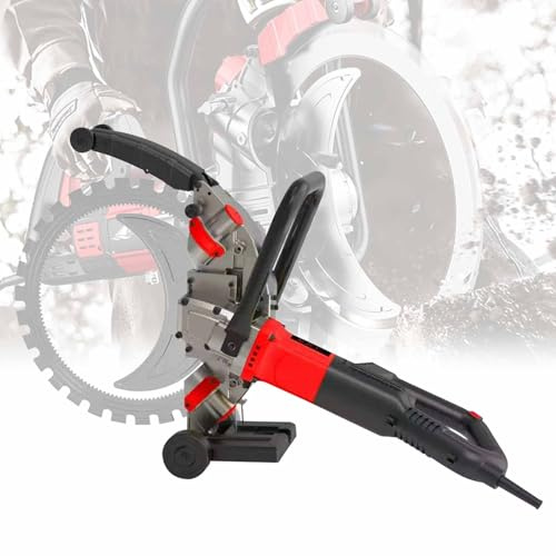 HSSTYLE Elektrisk ringsåg Väggfräs 3000 rpm Betongsåg Vattenkylning Dammfri sten- och tegelskärare för byggnation, renovering