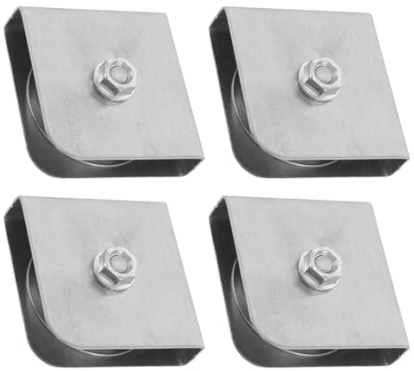 AKOOSY 4 Pezzi Carrucola Per Asta Portabandiera in Acciaio Puleggia a Bandiera in Acciaio Puleggia Del Pennone Hardware Di Bandpole Della Bandiera Silver
