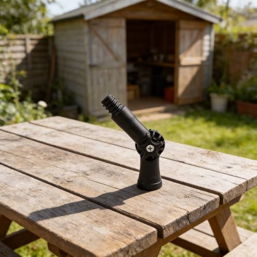 Perche télescopique de 1,2 m pour rouleaux de peinture avec articulation pivotante permettant une gamme complète de mouvements sans déconnexion ni glissement