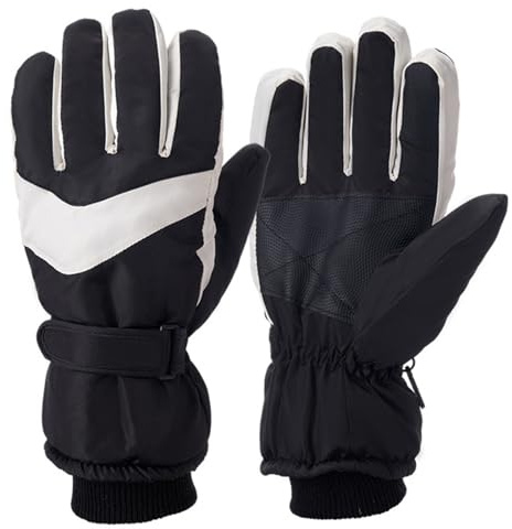 Gants de ski d'hiver unisexes avec doublure intérieure en velours, gants d'équitation antidérapants pour homme et femme, idéaux pour la neige, le froid, les sports de montagne, la moto, commande par