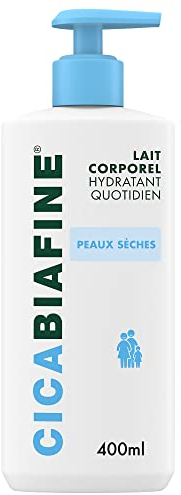 Cicabiafine | Latte corpo idratante giornaliero (flacone pompa da 400 ml) – Latte corpo per pelle secca – Latte cura per un'idratazione immediata