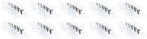 PAVO Boîte de 50 badges transparents format 57 x 91 mm, pince + épingle et bristol