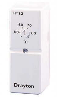 Drayton ACL Drayton HTS3 Cylinder Thermostat Stat 50-80°C Wi-Fi Modern White Thermostat