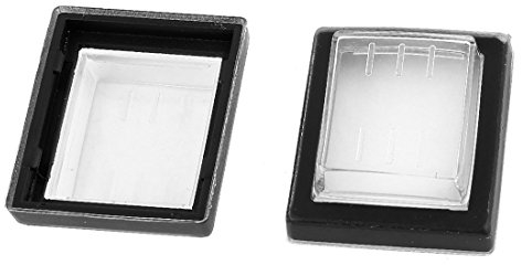 sourcing map 2pcs Silikon Wasserdicht Wippschalter Schutzkappe Rechteckige Abdeckung Schwarz
