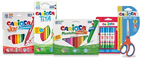 CARIOCA - Set Todo Para El Cole 40 Piezas, Lote Escolar Manualidades