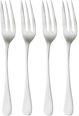 Robert Welch Radford Satin Cutlery Pastry Fork, Set of 4. Made from Stainless Steel. Dishwasher Safe.