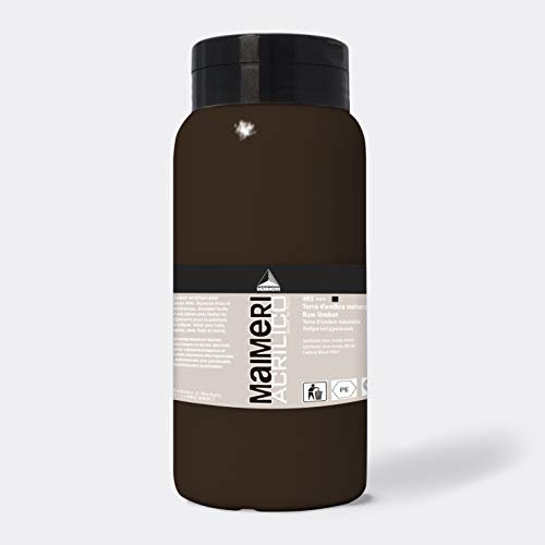 MAIMERI ACRILICO 1000 ml, Feine Künstleracrylfarbe, Farbton Umbra natur
