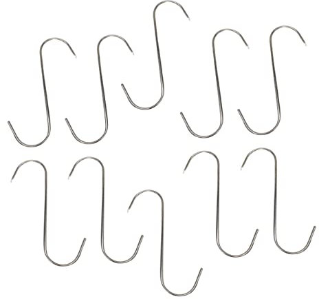iplusmile 10pcs Stainless Steel s Hooks Pointed Hook for Butchering BBQ Grill Use