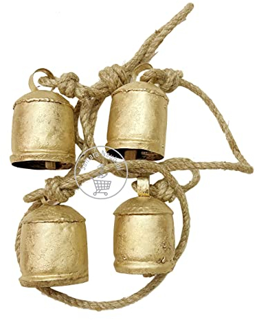 Samara Nautical Shabby Chic Landhausstil Rustikale Metall-Glöckchen zum Aufhängen riesiger Kuhglocken