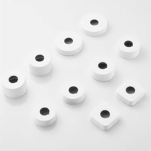 Stainless Steel Pipe Cover Rosette - 25 mm (3/4 inch), White, Thread Rosette, Taps & Radiators (60 x 25)
