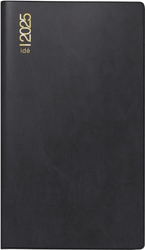 rido/idé Taschenkalender Mod. TM 12 2025 | A6, Kunststoff, schwarz