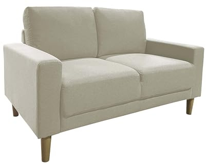 MUEBLIX.COM | Sofá Carlo de 2 Plazas | Moderno Sofá de Salón | Confortable y Tapizado en Tela | Suspensión de Muelles y Correas | Cojín del Asiento y Respaldo de Espuma