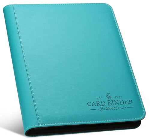 Foalgo 9 Pocket Card Binder, Premium Zip Trading Card Binder, 540 Double Sided Pocket PU Collection Binder, Collector Album, Card Folder for MTG, TCG, Sports Cards