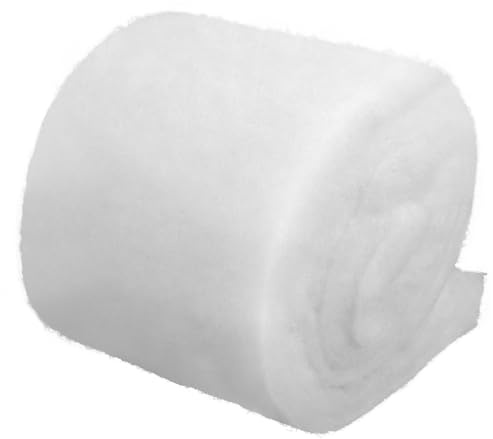 DOITOOL Almohadilla Filtrante Esponja Bioquímica Reutilizable y Cortable para Acuarios de Algodón Blanco para Filtro de Pecera y Tanque Acuático