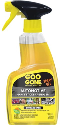 Goo Gone Automotive - Cleans Auto Interiors/ Bodies and Rims, Removes Bugs & Stickers - 12 Fl. Oz.