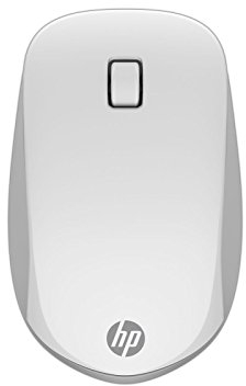 HP Z5000 White Slim Bluetooth Wireless Mouse with LED Battery Indicator Light, Ambidextrous Control, Up to 24 Months Battery Life.
