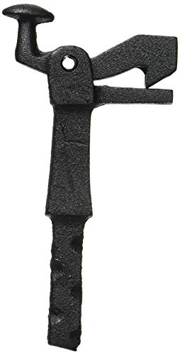 Gate Holder Door Stop Floor Assembly Size 1 Malleable Cast Iron Black Varnished