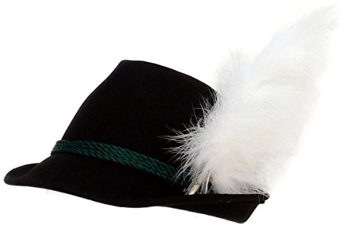 Trachtenhut mit Adlerflaum (Imitat) Schwarz 55