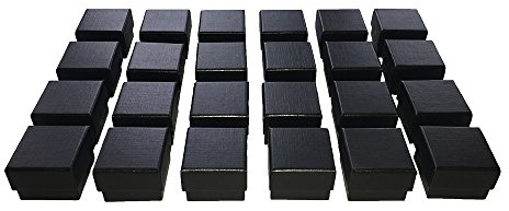 Marimor Jewelry Black Ring Gift Box With Foam and Velvet Insert Wholesale Pack Of (24)