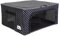 Periea ‘Beau’ Folding Collapsible Stackable Fabric Home Storage Boxes with Steel Frames (Black with White Polka Dots, Medium)