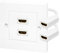 BIGtec HDMI Dose Wanddose 2fach Anschluss Unterputzdose Unterputz Montage Anschlussdose Einbaudose 2X A Buchse - 2X A Buchse Kabelpeitsche 15 cm HDMI High Speed with Ethernet 3D Full HD HDTV 4K 2160p