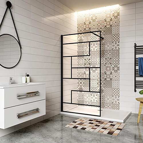 AICA paroi de douche 80x200cm paroi de douche à l'italienne en 8mm verre anticalcaire style moderne