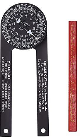 UK Stock Woodworking Scale Mitre Saw 360 Degree Protractor Accurate Carpenter Angle Finder Plumber Measuring Meter Gauge Durable Angle Inside Measure Tools