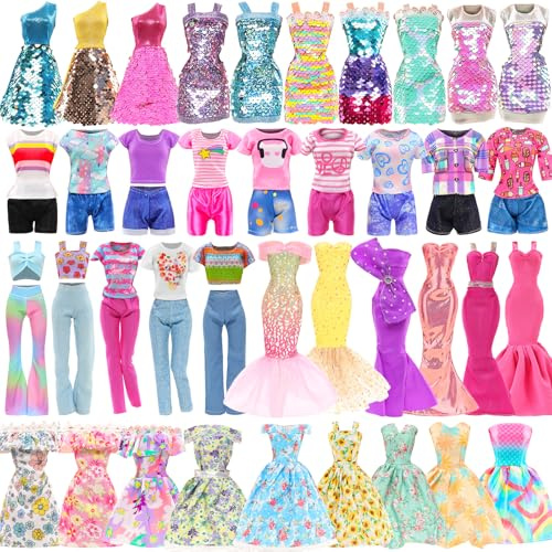 11 Sets Doll Clothes Mermaid, Floral Dresses, Outfits for 11.5 inch Dolls