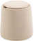 HOMCOM 2-in-1 Ottomane Sitzhocker Runde Polsterhocker Fußbank inklusive Stauraum, abnehmbaren Deckel in Samtoptik Beistelltisch für Wohnzimmer Schlafzimmer Beige Ø44 cm x 47,5 cm