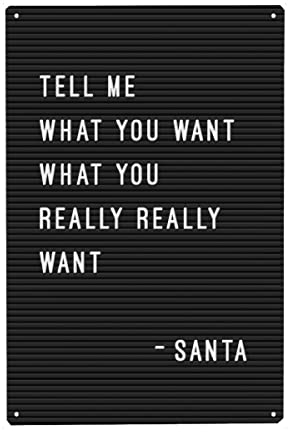 artboxONE Metall-Poster 20x30 cm Typografie Letterboard Tell Me What You Want von Künstler Hafenkönigin