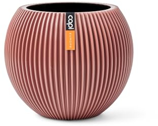 Capi Europe - Vase Boule Groove Colours - 10x9 - Rose - Ouverture Ø7 - Pot pour l'intérieur - BGVPI101