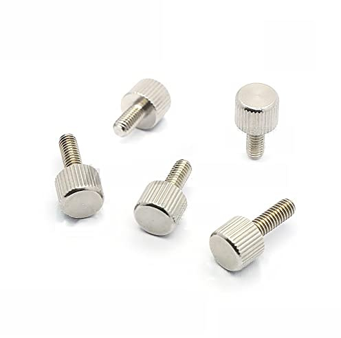 GB835 M3 303 vis à oreilles en acier inoxydable tête moletée vis de réglage manuel longueur 6/8/10/12/14/16/20mm (Color : 10pcs, Size : 6mm)