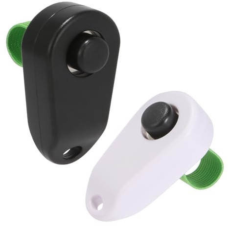 BARKIE Clicker de entrenamiento para perros con anillo para el dedo, paquete de 2, esenciales para el entrenamiento de comportamiento, suministros portátiles para mascotas para accesorios para pasear