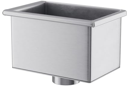 Baumeister.tech Dachrinne Wasserfangkasten Titanzink für Fallrohr DN 120 - Rinnenkessel Wandanliegend Rechteckig 120 mm