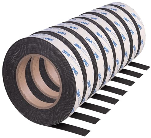 AGT Magnet-Klebend: 4er-Set Selbstklebendes A+B Magnetband, zuschneidbar, je 6m + 6m, 15mm (Magnetstreifen stark, Magnetklebeband)