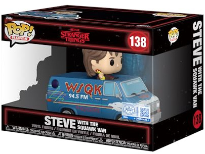 Funko POP! Rides Deluxe: Stranger Things Season 5 - Steve with the Squawk Van - Collectable Vinyl Figure - Gift Idea - Official Merchandise - Toys for Kids & Adults - Fantasy Fans
