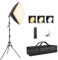 Softbox Photography Lighting Kit, Foccalli 85W Rotatable Soft Box Continuous Lighting with Dimmable 2700-6400K LED Light Bulb, Photo Studio Lights for Shooting Video Portraits
