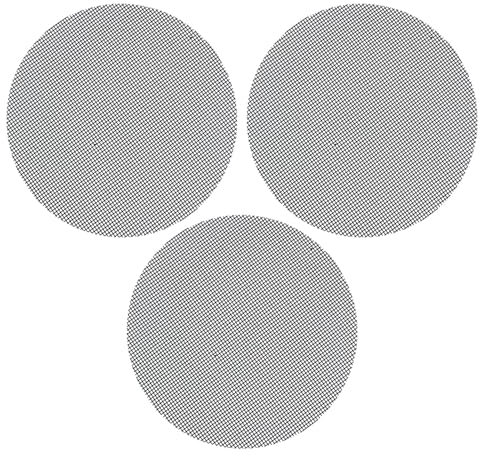 Carkio Lot de 3 tapis de barbecue ronds en maille téflon, anti-adhésif, pour barbecue à gaz, charbon électrique, four, friteuse à air, 40 cm