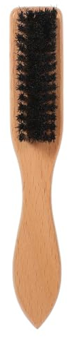 DEARMAMY Brosse à Barbe Poils Naturels Peigne à Barbe Outil De Coiffure Pour Homme Manche Bois