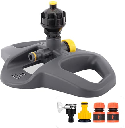 Irrigatore Per Giardino,Automatico Rotante a 360 °,1/2 Pollice,3/4 Pollice,Area di Irrigazione Fino a 500 Metri Quadrati,Testa Telescopica Automatica,Giardini e Cortili (A,1/2)