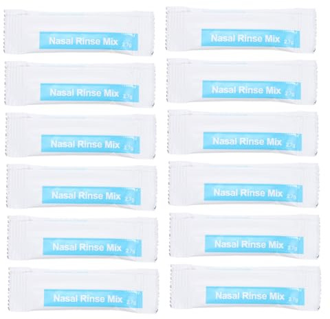 Ipetboom Saline Packets Nasal Wash Salt Packets 40 Confezioni per Risciacquo Nasale Istantaneo senza Irritazione, Facile Sciogliere e Usare a Casa o'Aperto