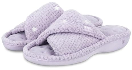Isotoner® Ladies Popcorn Turnover Open Toe Slipper (UK Size 7)