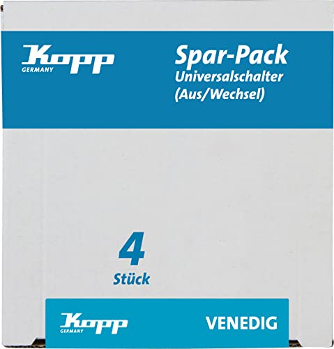 Kopp 602629056 Venedig 4-er Spar-Pack Universalschalter