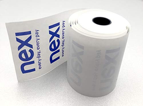 Nexi, 50 Rollen Thermopapier für Pos, Box von Rollen für Bonrollen 57 mm x 18 m, Thermopapier 55 g, kompatibel mit traditionellen POS
