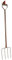 MirrorOutlet Large Garden Fork with Robin Feature. Brown Metal design 123cm