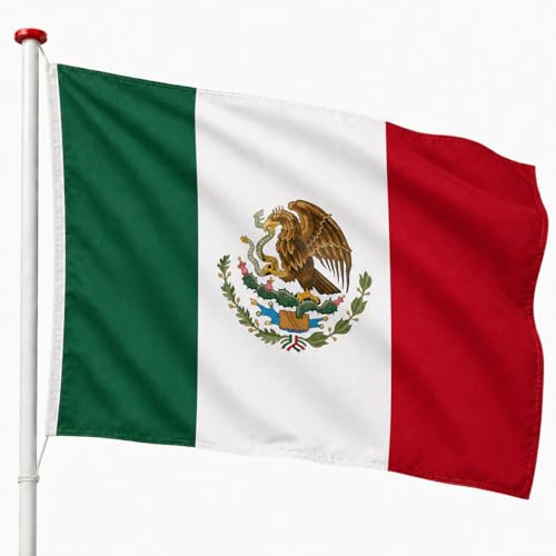 Partychimp Drapeau Mexique 90 x 150 cm Drapeau Mexicain Drapeau National du Mexique pour Événements Supporters Décoration et Fêtes