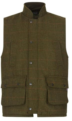 Walker & Hawkes - Barrington - Veste sans Manches Derby - pour Homme - Tweed - Chasse/Campagne