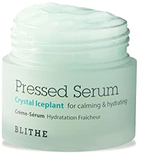 BLITHE Pressed Serum Crystal Iceplant - Gesichtsfeuchtigkeitsgel, Koreanisches Serum für trockene und Mischhaut, beruhigend, Rötungsreduzierung, kühlend, Talgkontrolle (27 ml)