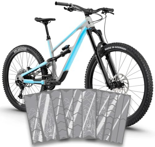 unleazhed Bike Protection BP01 Frame Jasper JAUCH Edition GLÄNZEND| Rahmenschutzfolie für Mountainbikes | Made in Germany | 35 -teiliges komplett Rahmenschutz-Set | extrem reißfest