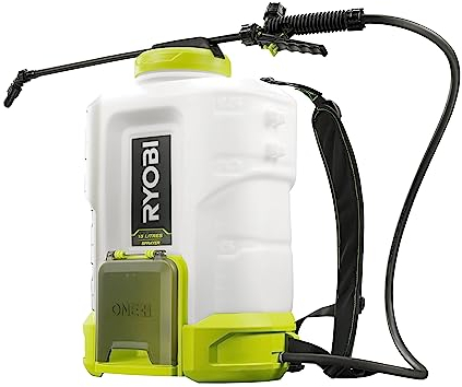 RYOBI 18 V ONE+ Akku-Drucksprüher RY18BPSB-0 (mit Tragegeschirr, 88 l/h Durchflussmenge, Einstellbarer Druck 3-6 Bar, ohne Akku und Ladegerät)